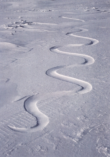 Snow drift/carved into, 5. April 1989